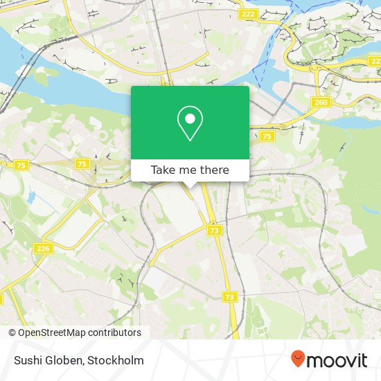 Sushi Globen map