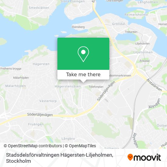 Stadsdelsförvaltningen Hägersten-Liljeholmen map