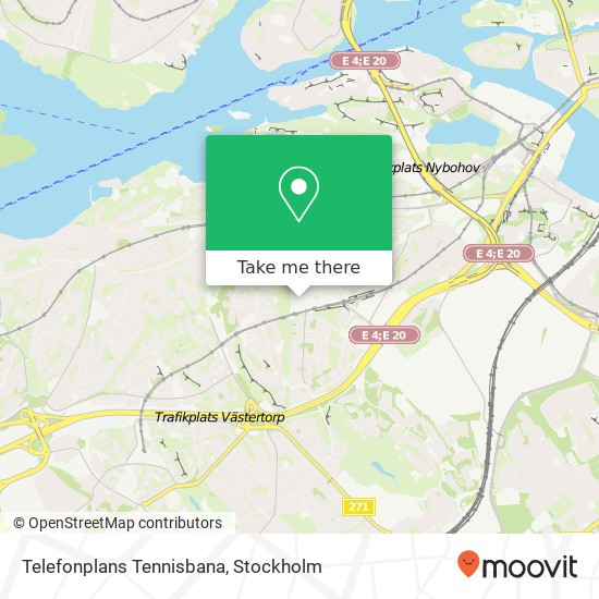 Telefonplans Tennisbana map