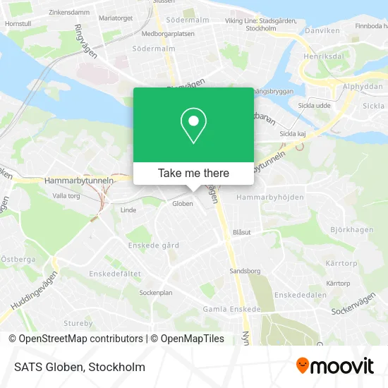 SATS Globen map