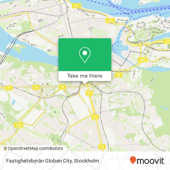 Fastighetsbyrån Globen City map