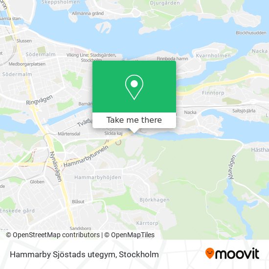 Hammarby Sjöstads utegym map