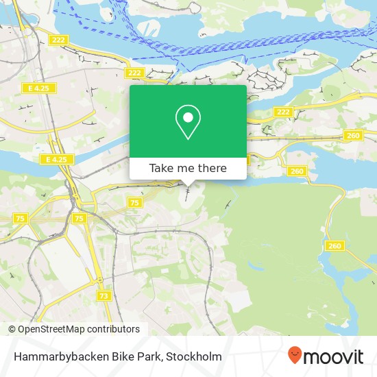 Hammarbybacken Bike Park map