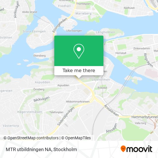 MTR utbildningen NA map