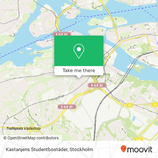 Kastanjens Studentbostäder map