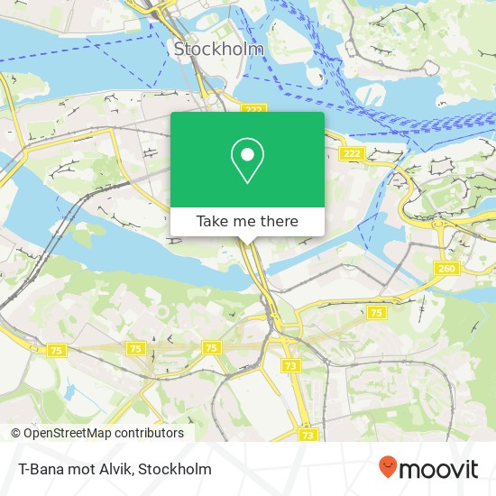 T-Bana mot Alvik map