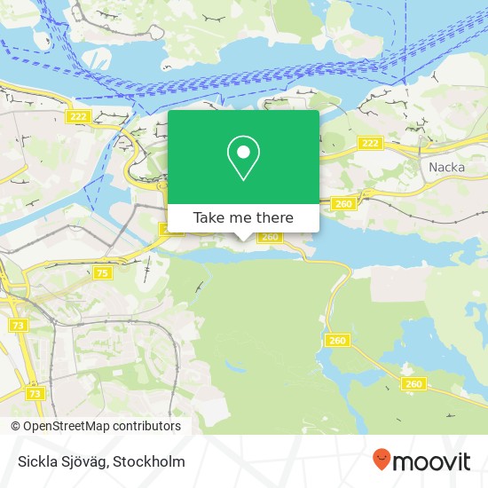 Sickla Sjöväg map