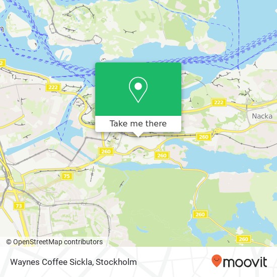 Waynes Coffee Sickla map