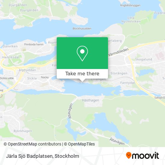 Järla Sjö Badplatsen map