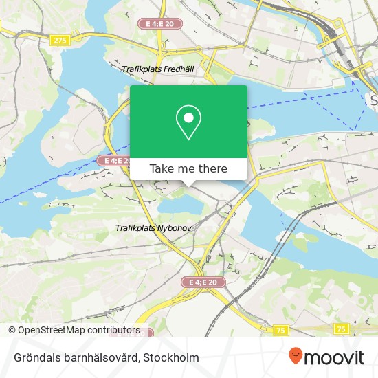 Gröndals barnhälsovård map