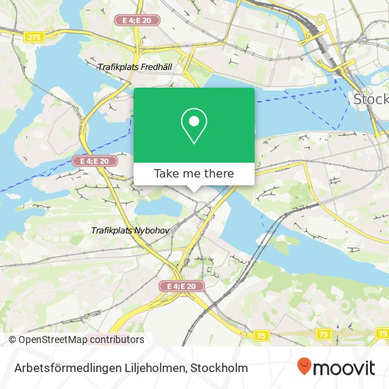 Arbetsförmedlingen Liljeholmen map