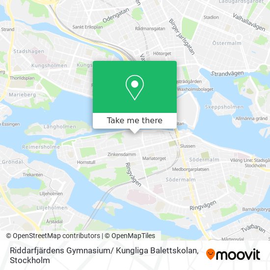 Riddarfjärdens Gymnasium/ Kungliga Balettskolan map