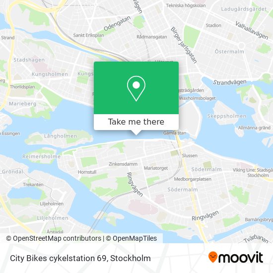 City Bikes cykelstation 69 map