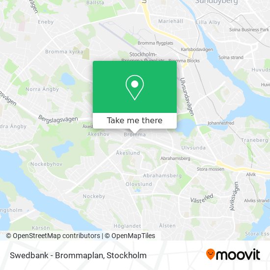 Swedbank - Brommaplan map