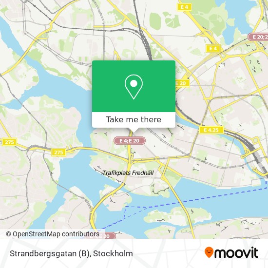 Strandbergsgatan (B) map