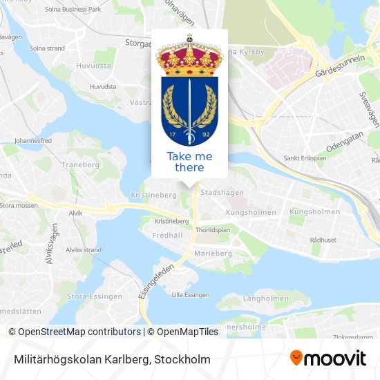 Militärhögskolan Karlberg map