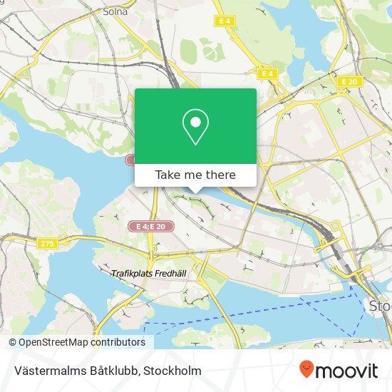 Västermalms Båtklubb map