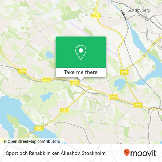 Sport och Rehabkliniken Åkeshov map