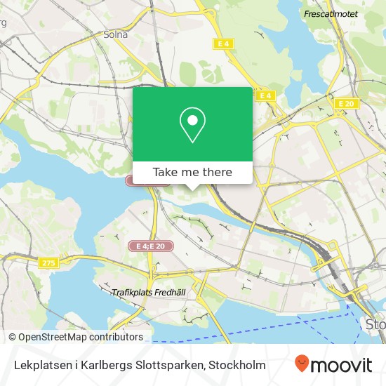 Lekplatsen i Karlbergs Slottsparken map