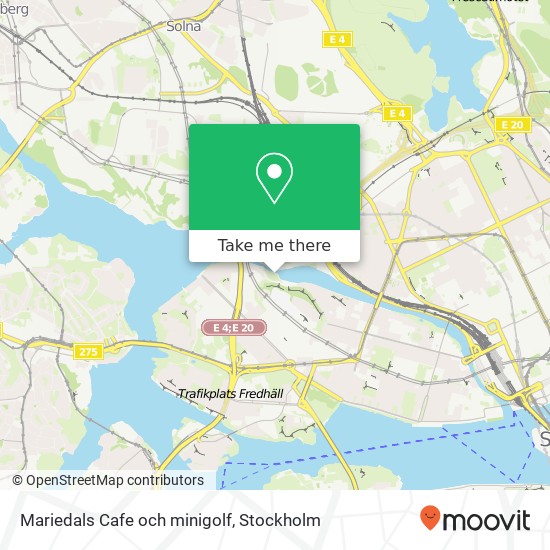 Mariedals Cafe och minigolf map