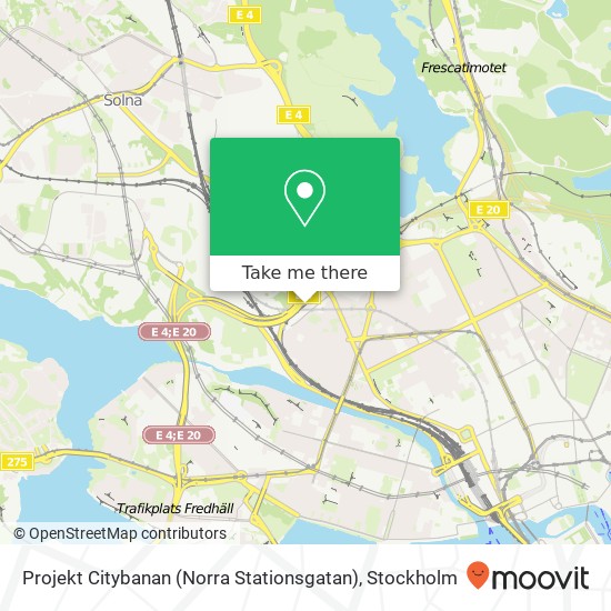 Projekt Citybanan (Norra Stationsgatan) map