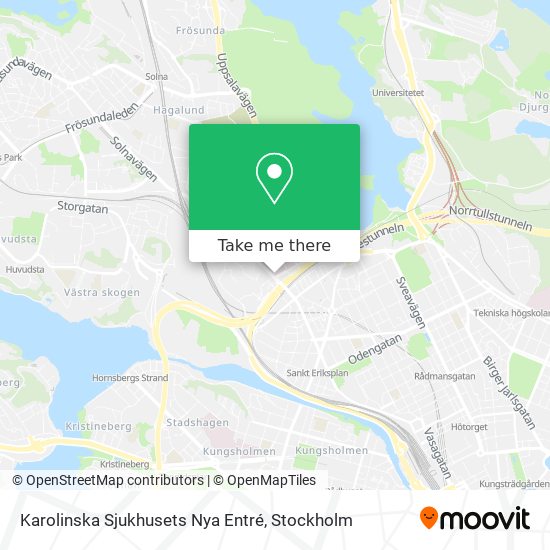 Karolinska Sjukhusets Nya Entré map