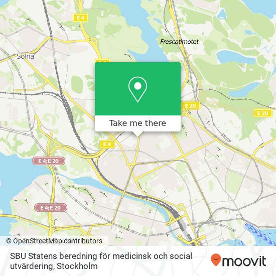 SBU Statens beredning för medicinsk och social utvärdering map