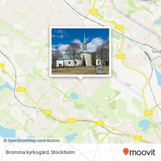 Bromma kyrkogård map