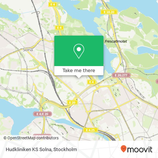 Hudkliniken KS Solna map