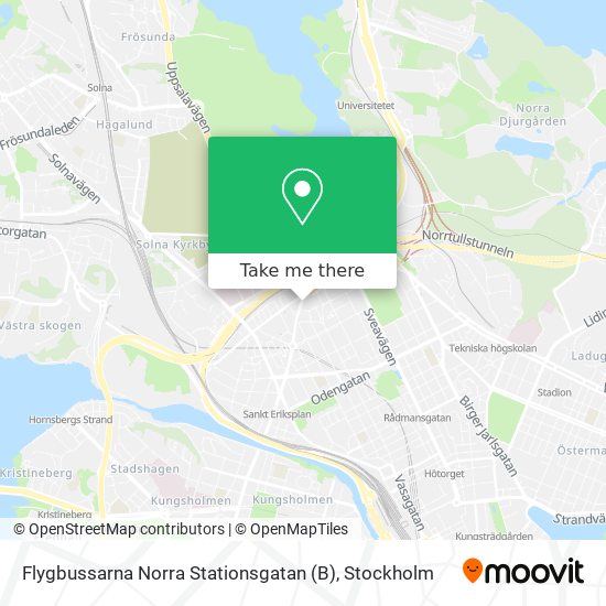 Flygbussarna Norra Stationsgatan (B) map