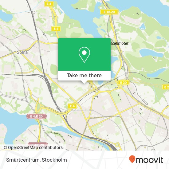 Smärtcentrum map