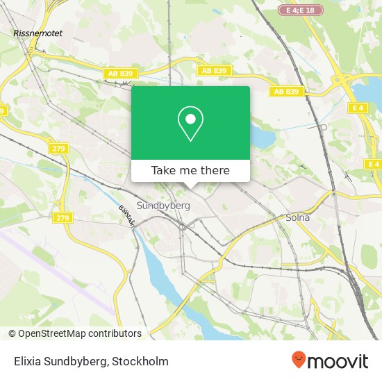 Elixia Sundbyberg map