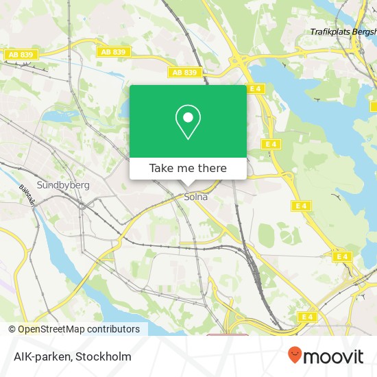 AIK-parken map