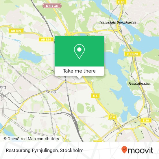 Restaurang Fyrhjulingen map