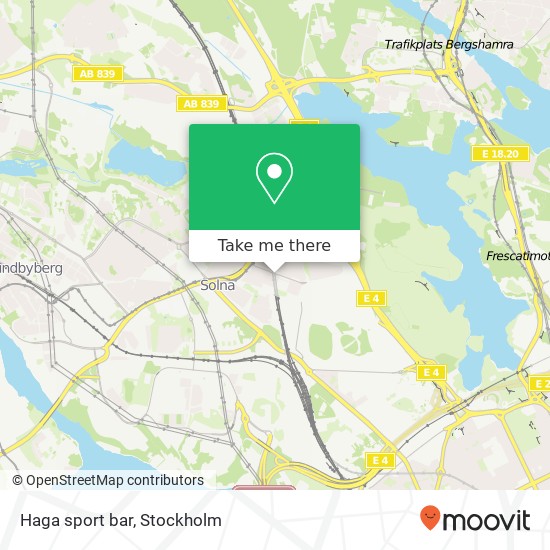 Haga sport bar map