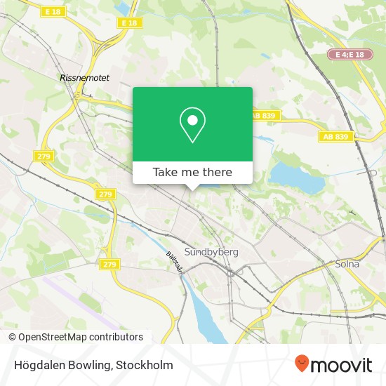 Högdalen Bowling map