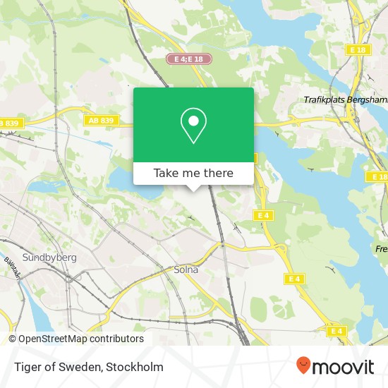 Tiger of Sweden map