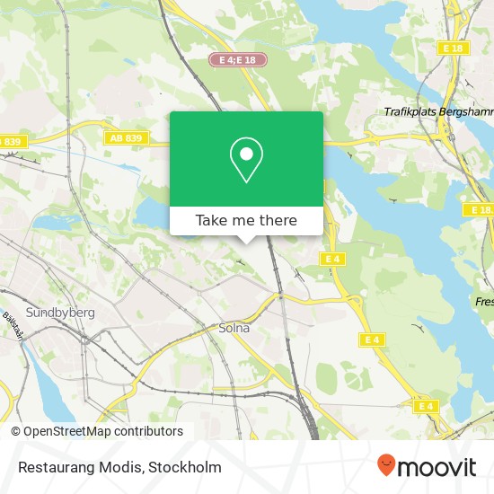 Restaurang Modis map