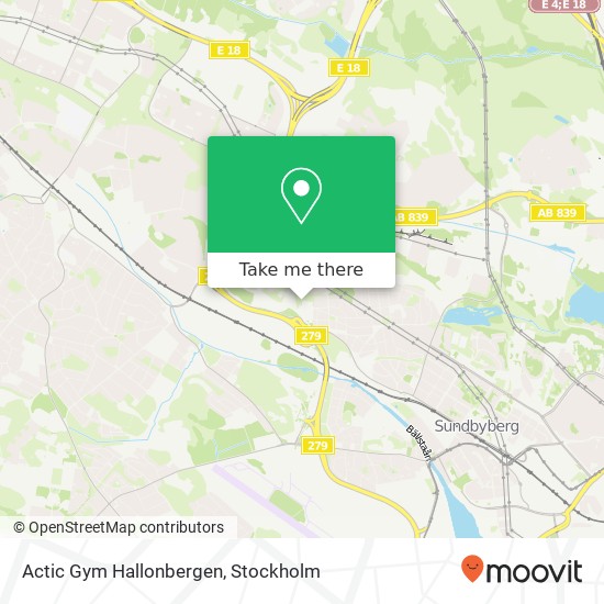 Actic Gym Hallonbergen map