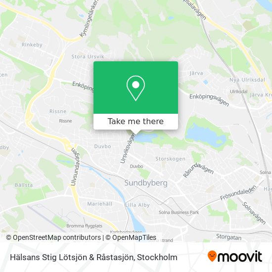 Hälsans Stig Lötsjön & Råstasjön map
