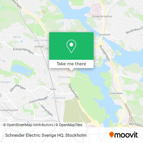 Schneider Electric Sverige HQ map