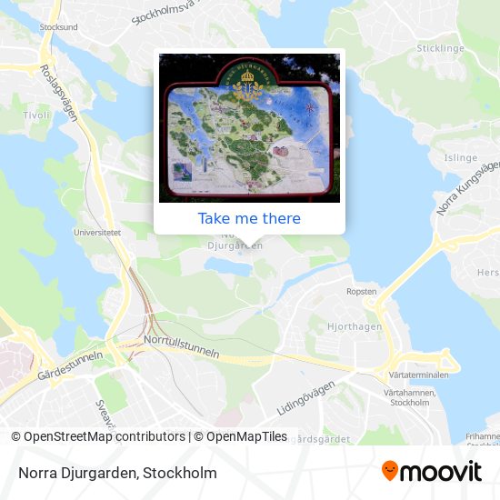 Norra Djurgarden map