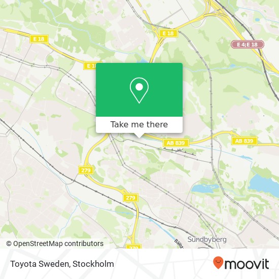 Toyota Sweden map