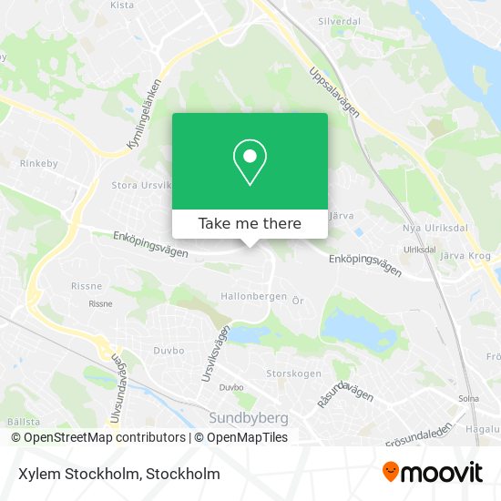 Xylem Stockholm map