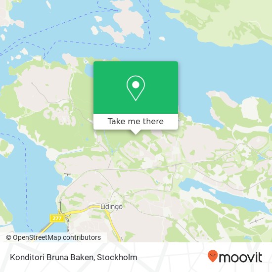 Konditori Bruna Baken map