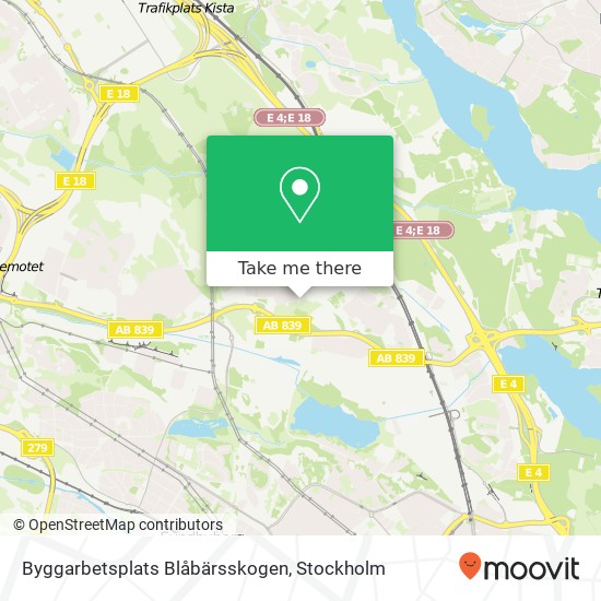 Byggarbetsplats Blåbärsskogen map