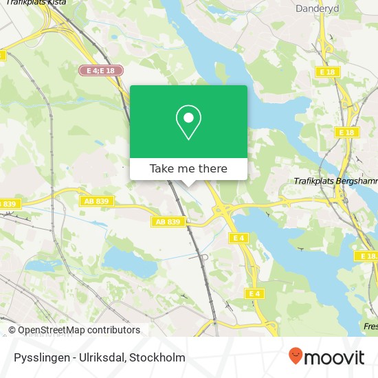 Pysslingen - Ulriksdal map