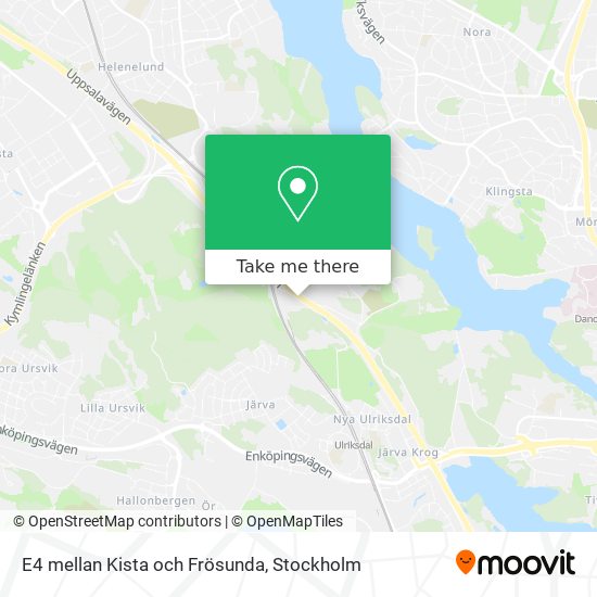 E4 mellan Kista och Frösunda map