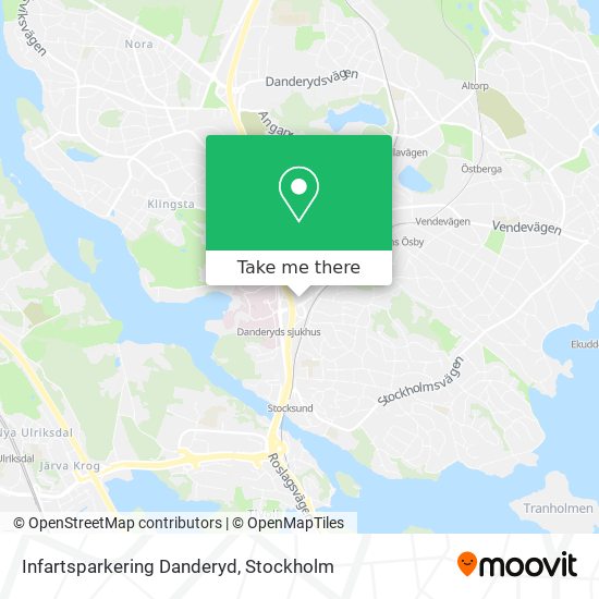 Infartsparkering Danderyd map