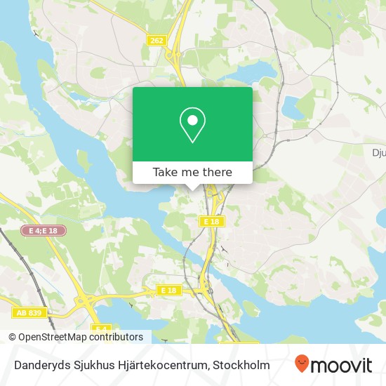 Danderyds Sjukhus Hjärtekocentrum map